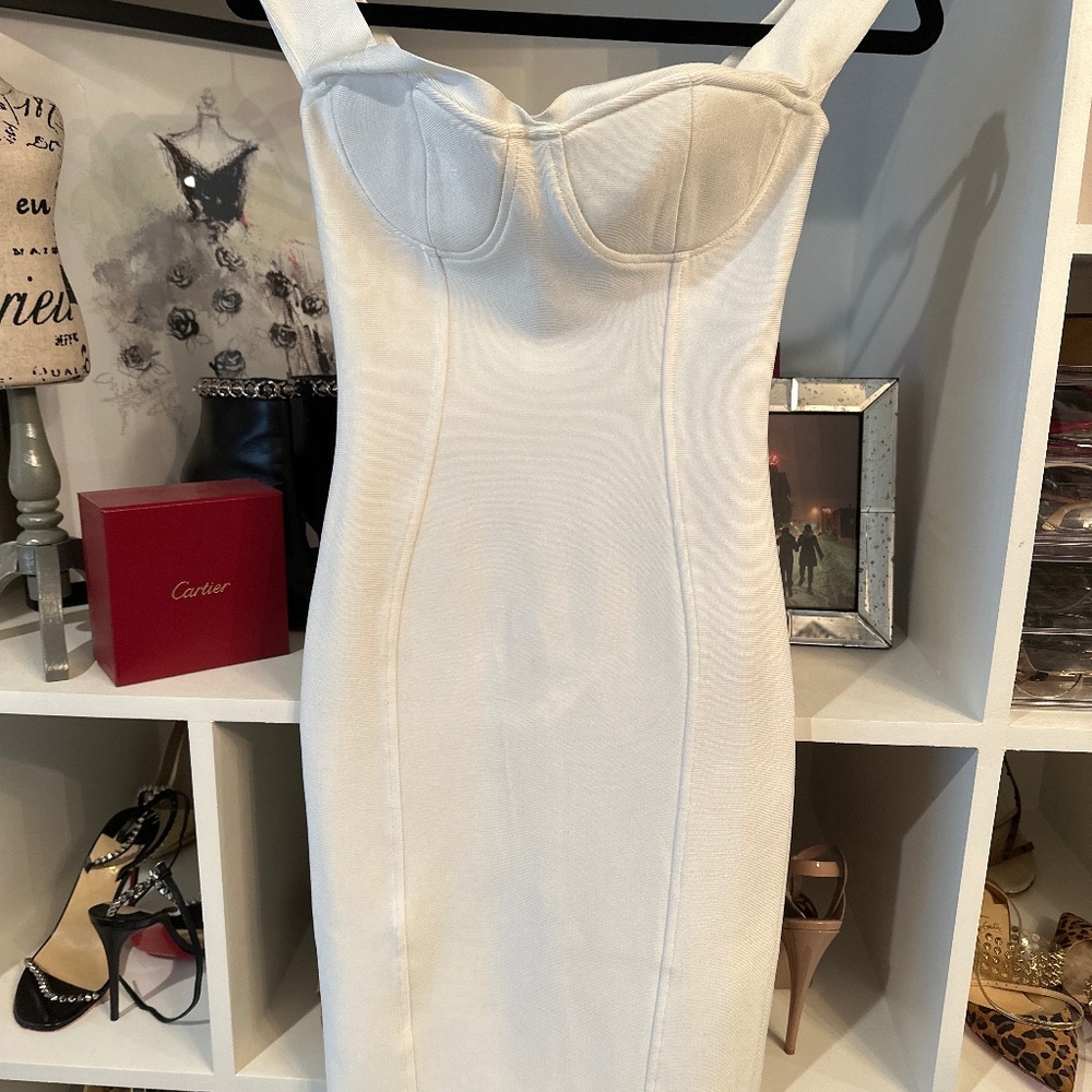 Sexy white bodycon dress